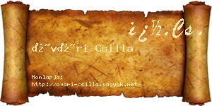 Óvári Csilla névjegykártya